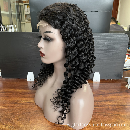 cheap curly wave wig,black wigs human hair,brazilian cuticle aligned deep wave wig human hair